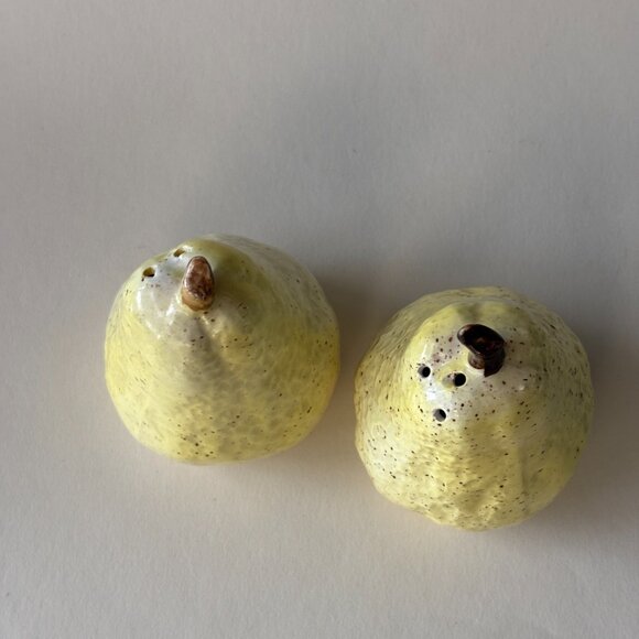 Vintage Yellow Ceramic Pear Salt & Pepper Shakers - Picture 6 of 7